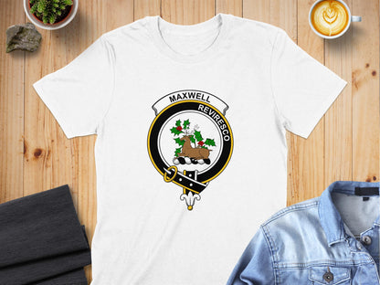 Maxwell Scottish Clan Reviresco Crest T-Shirt - Living Stone Gifts