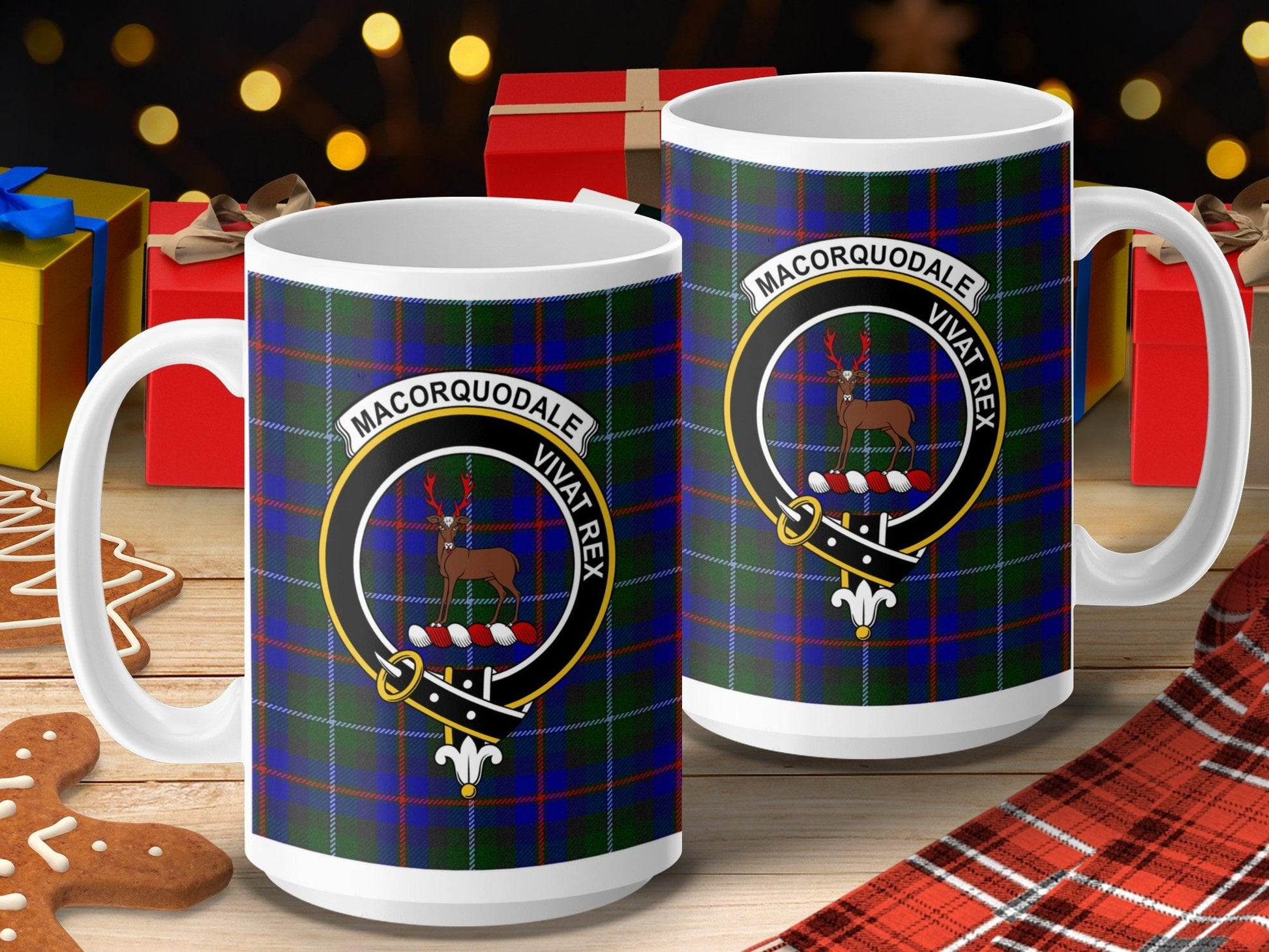 Macorquodale Scottish Clan Crest Tartan Design Mug - Living Stone Gifts