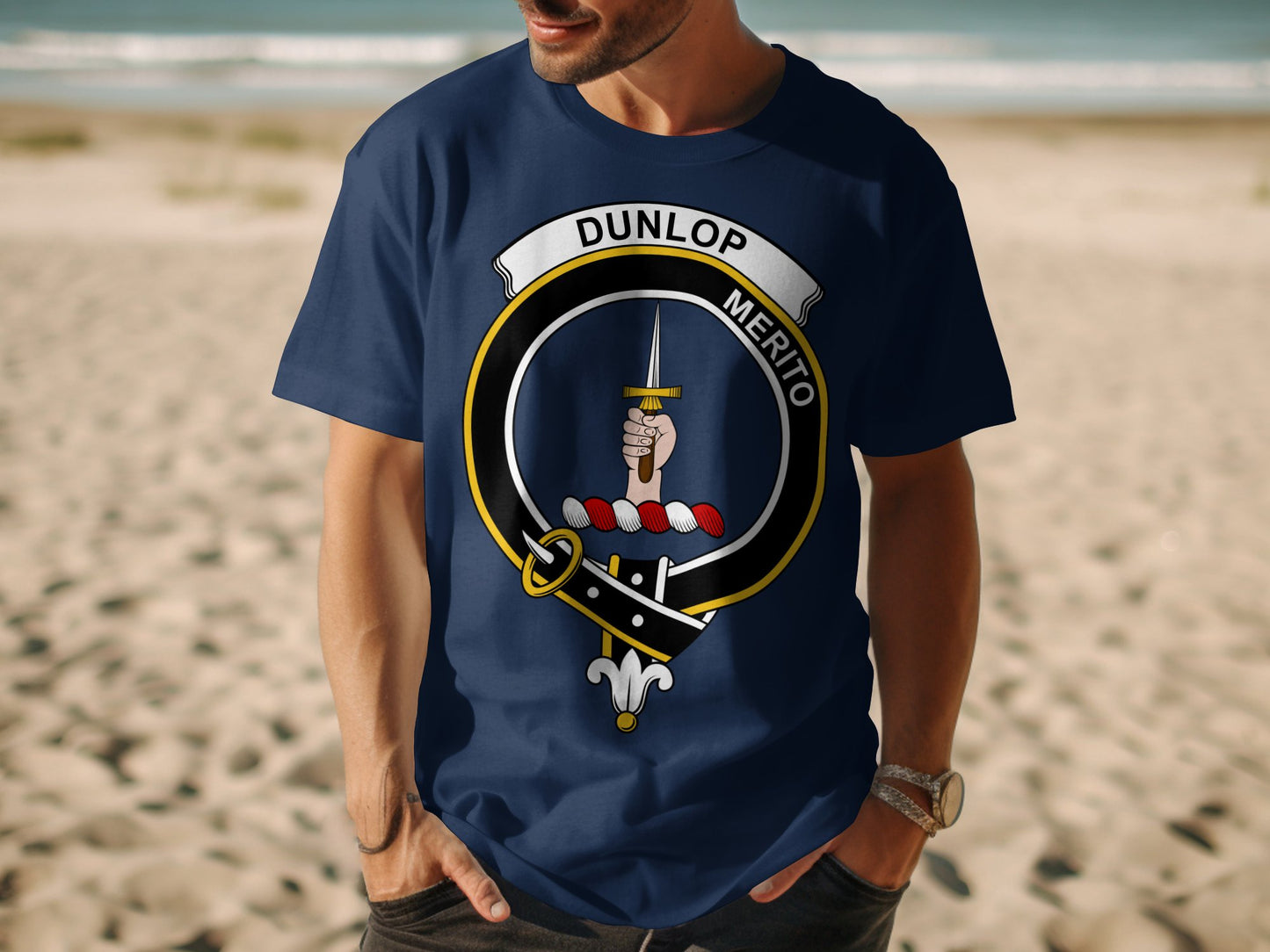 Dunlop Scottish Clan Crest T-Shirt for Highland Games - Living Stone Gifts