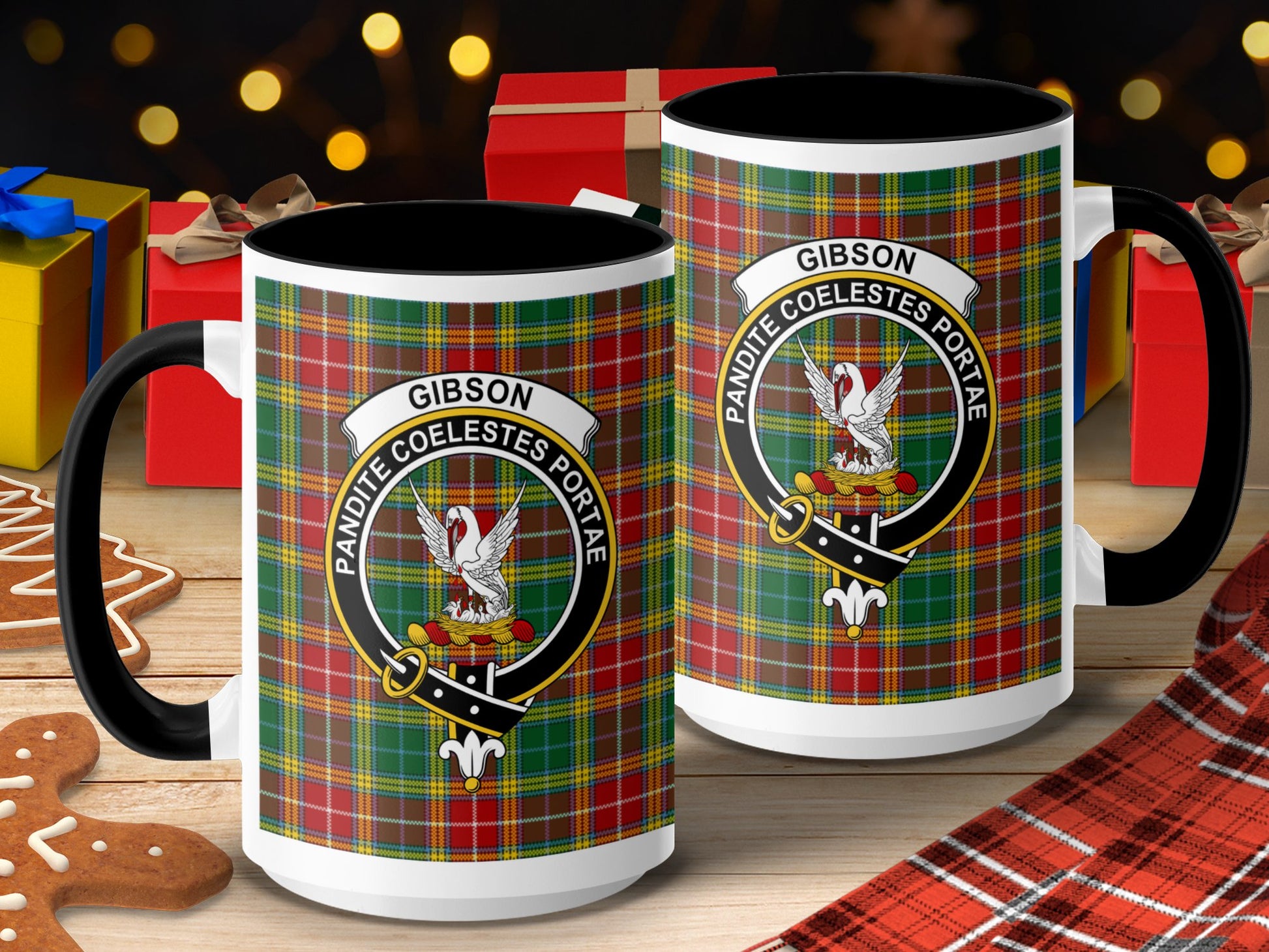 Clan Gibson Scottish Tartan Crest Mug - Living Stone Gifts