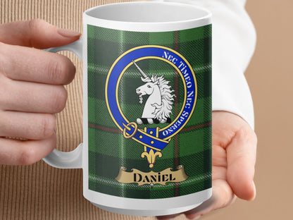 Clan Crest Daniel Personalized Scottish Mug - Living Stone Gifts
