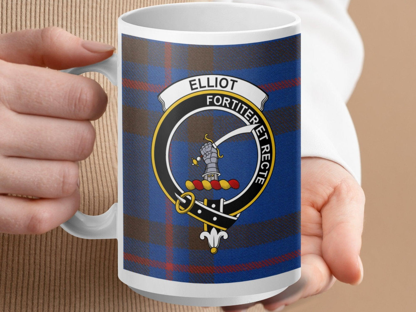 Traditional Scottish Heritage Clan Crest Plaid Mug - Living Stone Gifts
