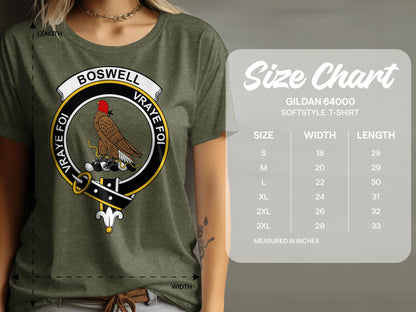 Boswell Scottish Clan Crest Highland Games T-Shirt - Living Stone Gifts