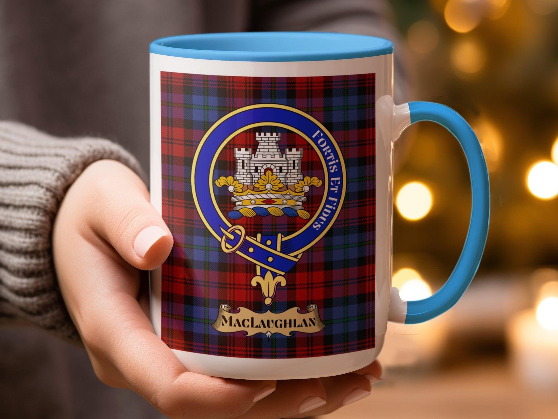 Clan MacLachlan Scottish Tartan Crest Gift Plaid Mug - Living Stone Gifts