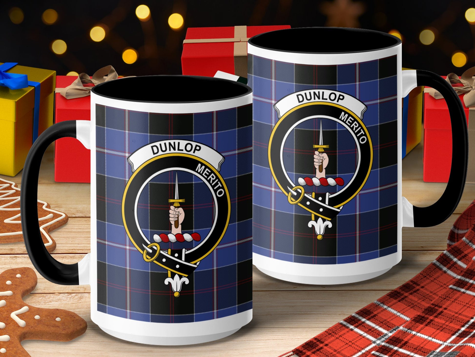 Dunlop Merito Scottish Tartan Crest Mug - Living Stone Gifts