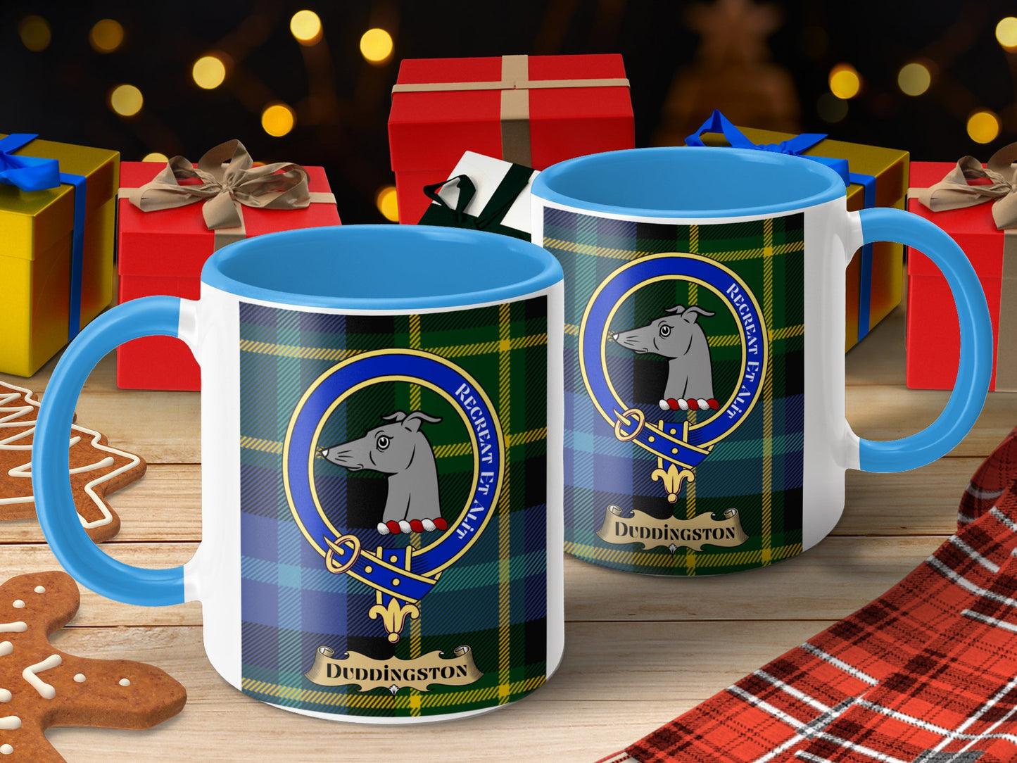 Clan Duddingston Scottish Tartan Crest Mug - Living Stone Gifts