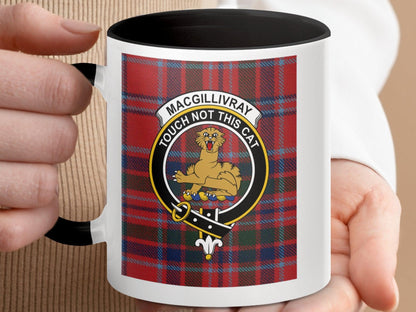 MacGillivray Clan Crest and Tartan Design Mug - Living Stone Gifts