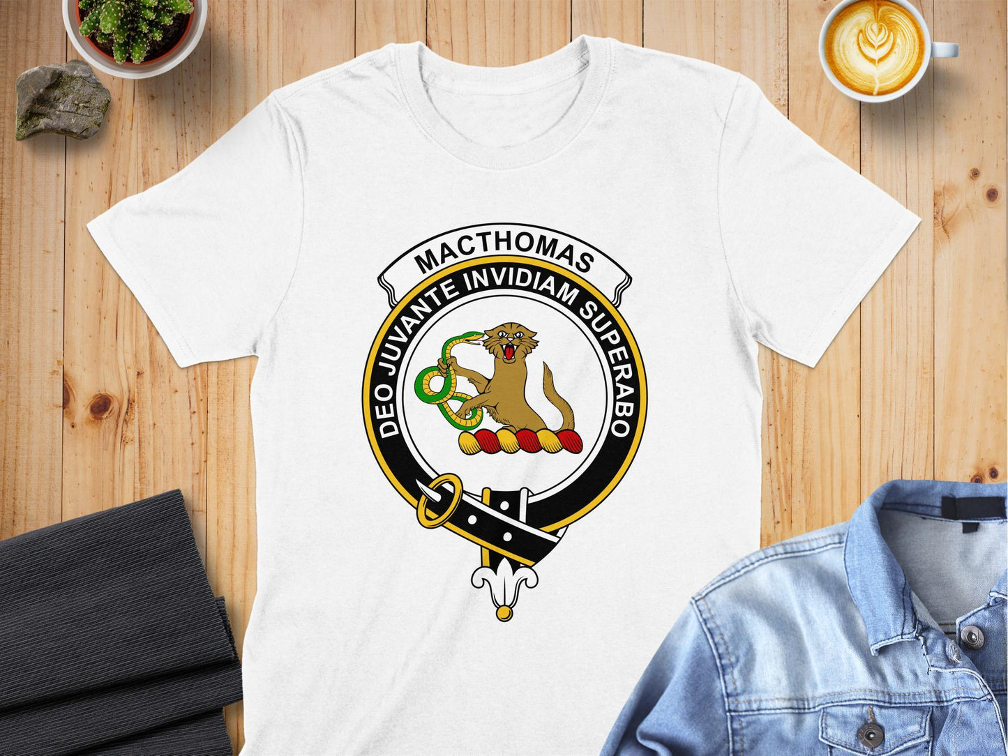 Macthomas Scottish Clan Crest Highland Games T-Shirt - Living Stone Gifts