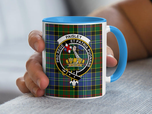 Paisley Scottish Clan Crest Tartan Design Mug - Living Stone Gifts