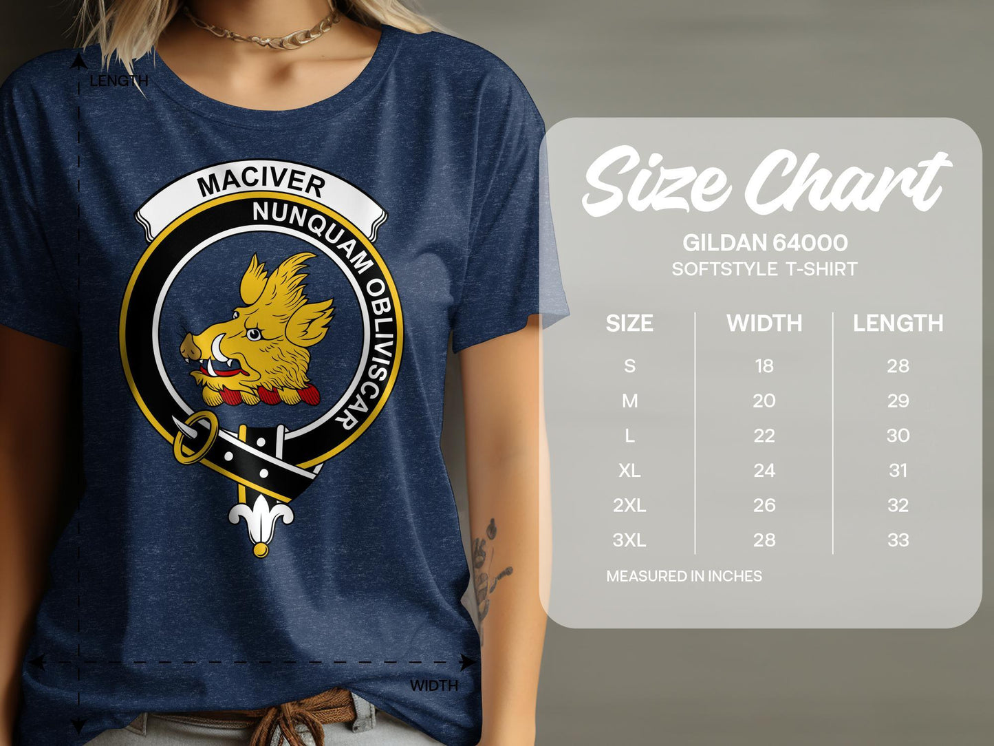 Maciver Clan Crest Highland Games Scottish Festival T-Shirt - Living Stone Gifts