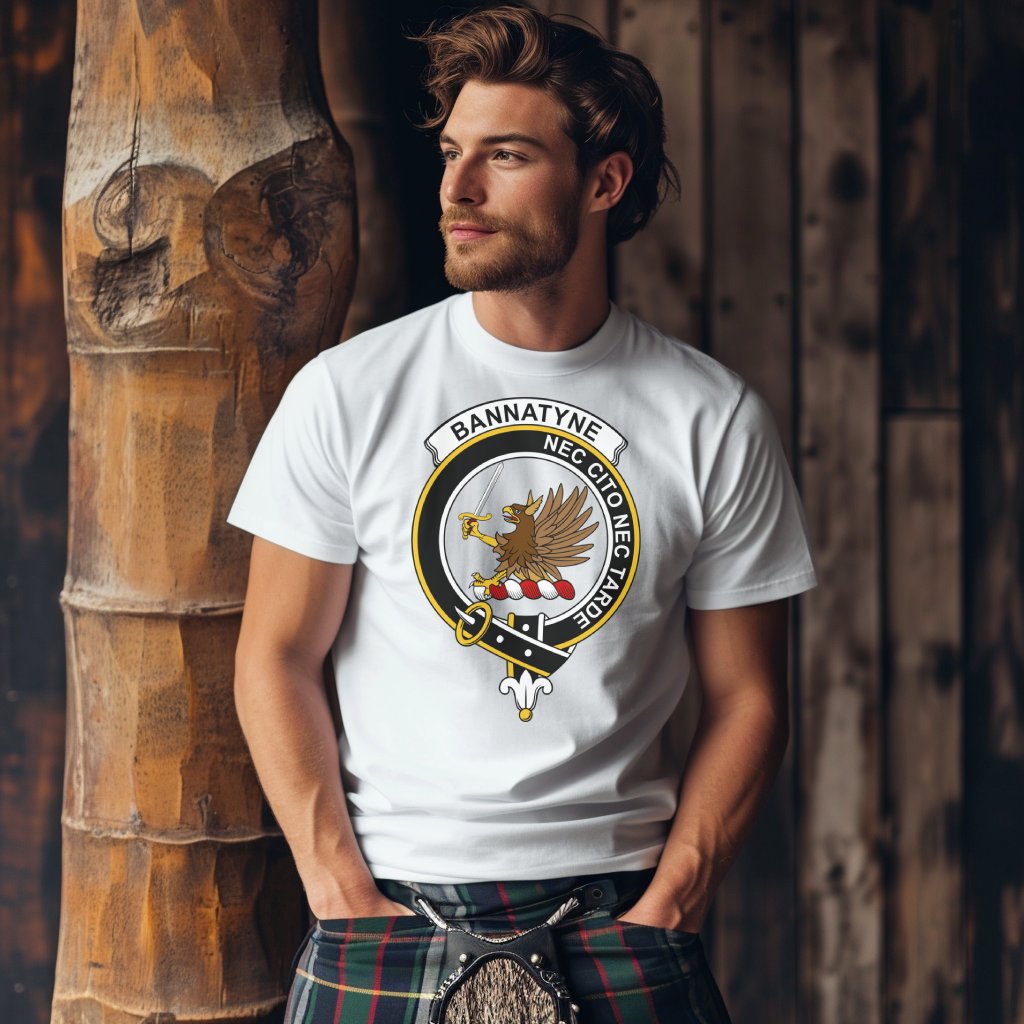 Bannatyne Scottish Clan Crest Highland Games T-Shirt - Living Stone Gifts