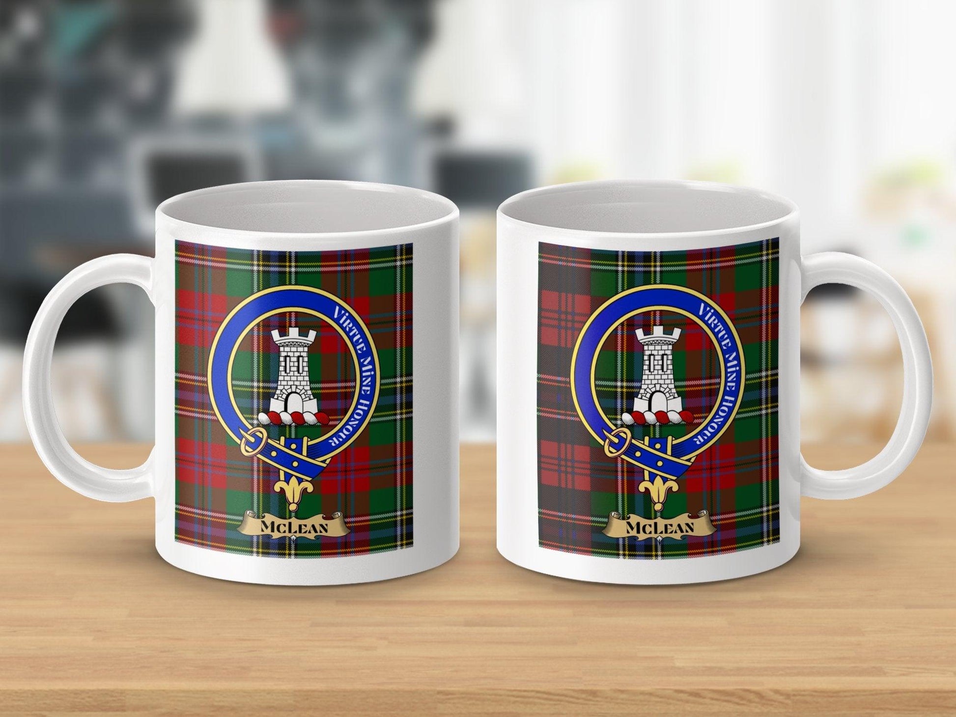 McLean Tartan Crest Clan Plaid Gift Mug - Living Stone Gifts
