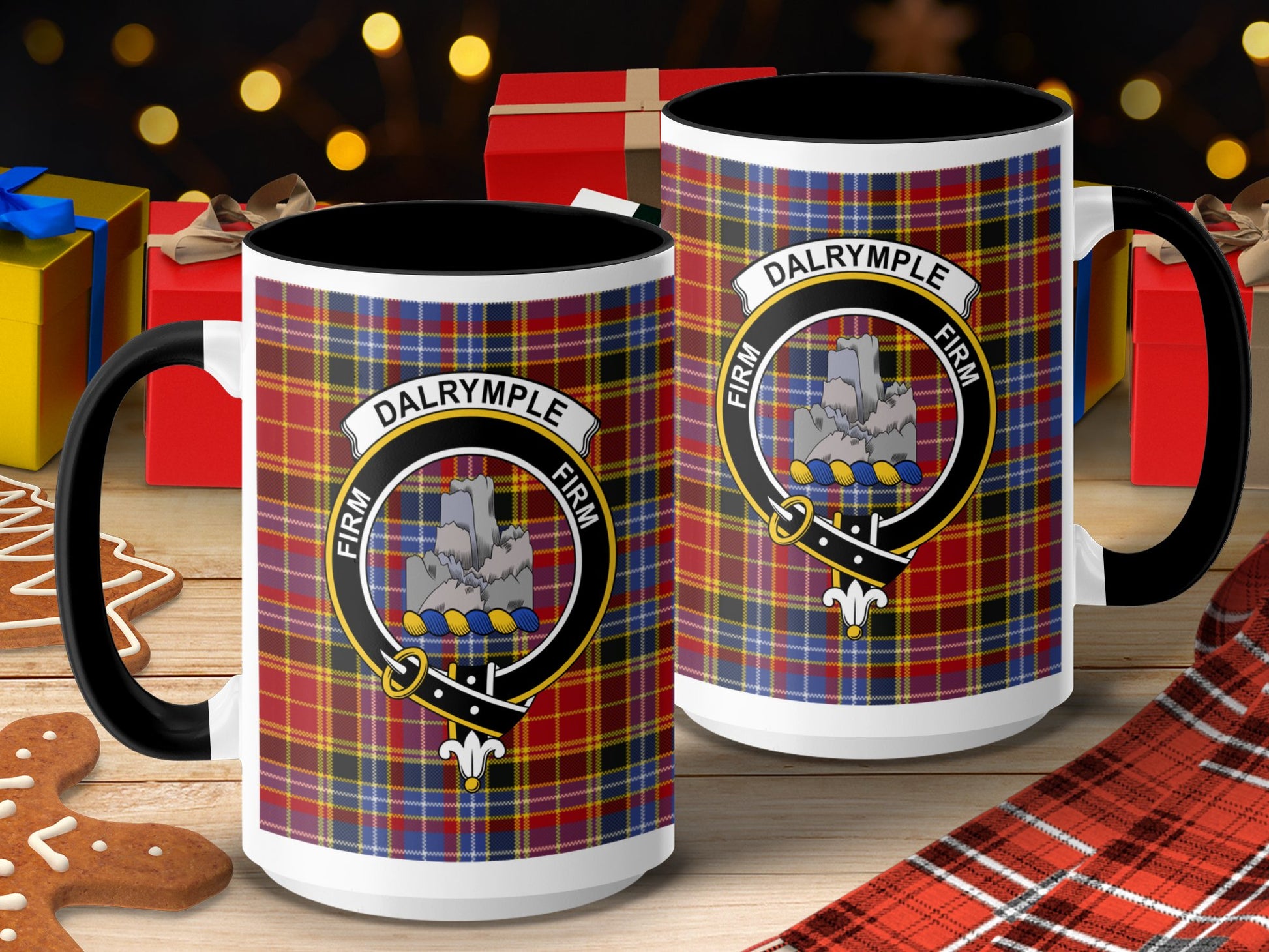 Clan Dalrymple Scottish Tartan Crest Mug - Living Stone Gifts