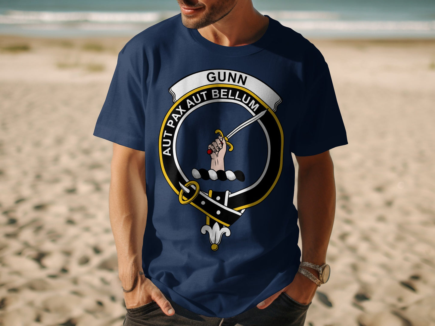 Gunn Scottish Clan Crest Highland Games T-Shirt - Living Stone Gifts