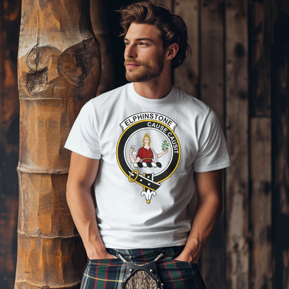 Elphinstone Scottish Clan Crest Highland Games T-Shirt - Living Stone Gifts