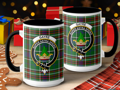 Clan Gayre Super Astra Spero Scottish Tartan Mug - Living Stone Gifts