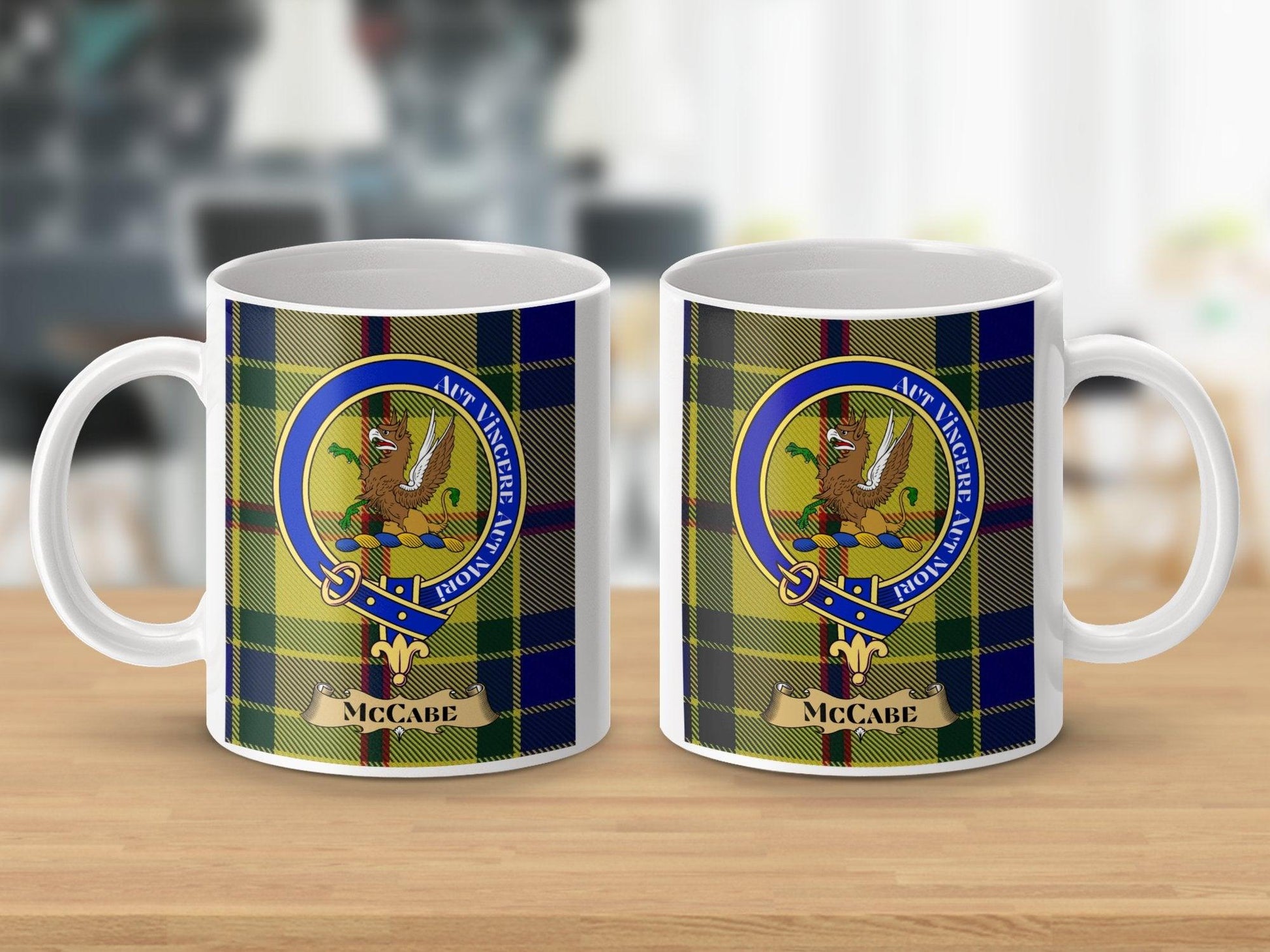 McCabe Scottish Clan Crest Tartan Mug - Living Stone Gifts