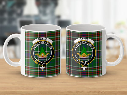 Clan Gayre Super Astra Spero Scottish Tartan Mug - Living Stone Gifts