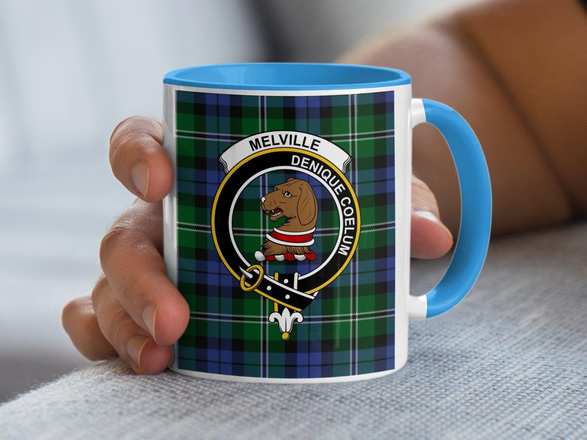 Melville Clan Crest Scottish Tartan Mug - Living Stone Gifts