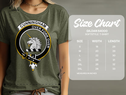 Cunningham Scottish Clan Crest Highland Games T-Shirt - Living Stone Gifts