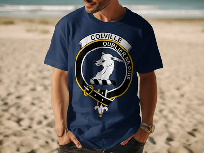 Colville Scottish Clan Crest Highland Games T-Shirt - Living Stone Gifts