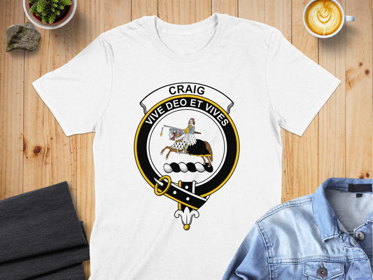 Craig Scottish Clan Crest Highland Games T-Shirt - Living Stone Gifts