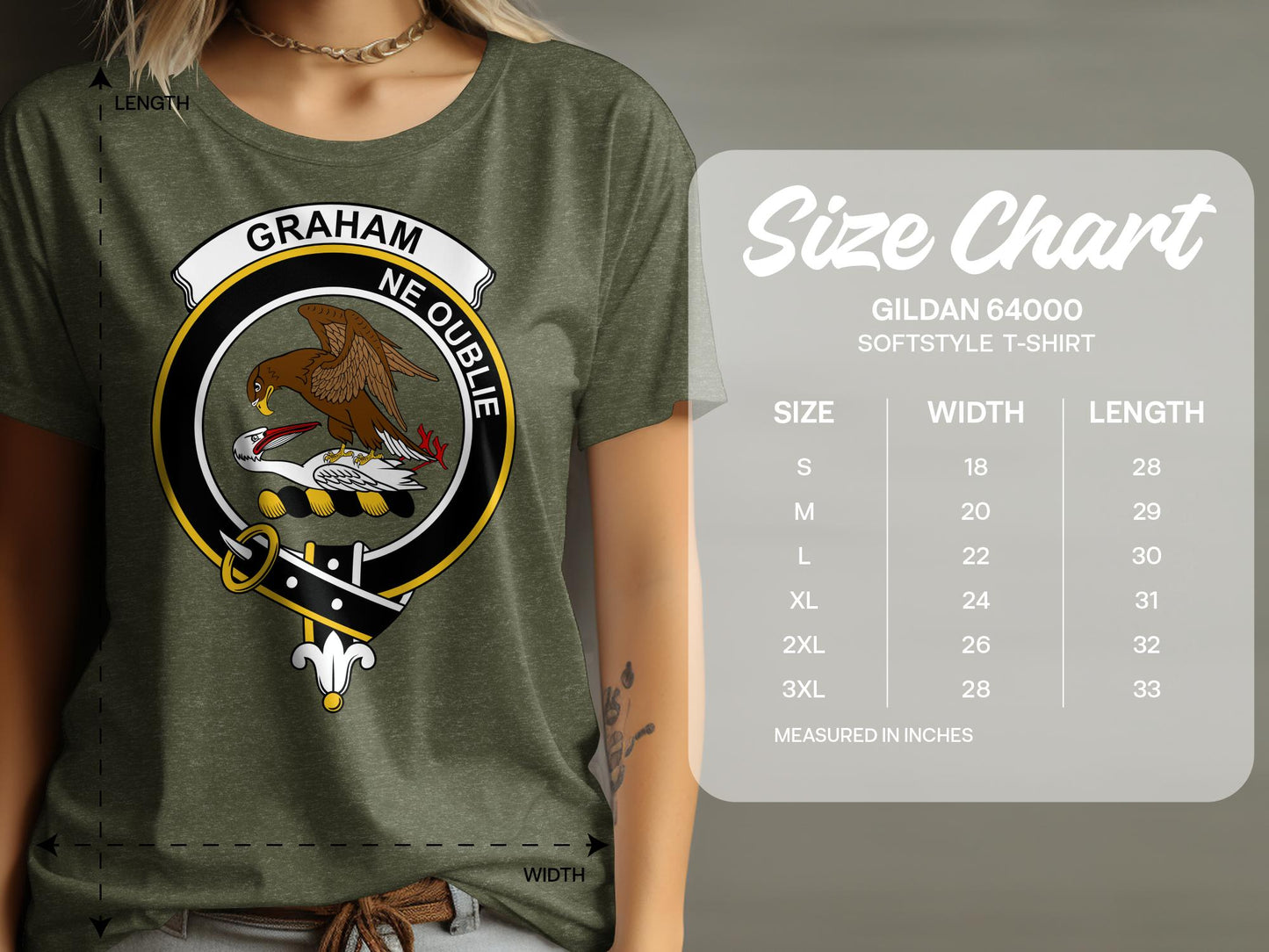 Graham Scottish Clan Crest Highland Games T-Shirt - Living Stone Gifts