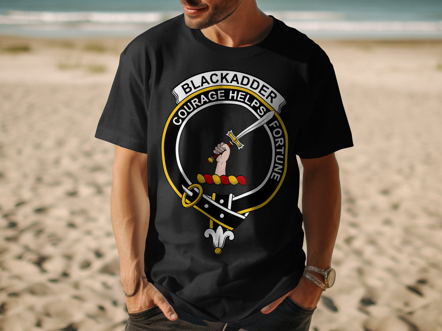 Blackadder Scottish Clan Crest Highland Games T-Shirt - Living Stone Gifts