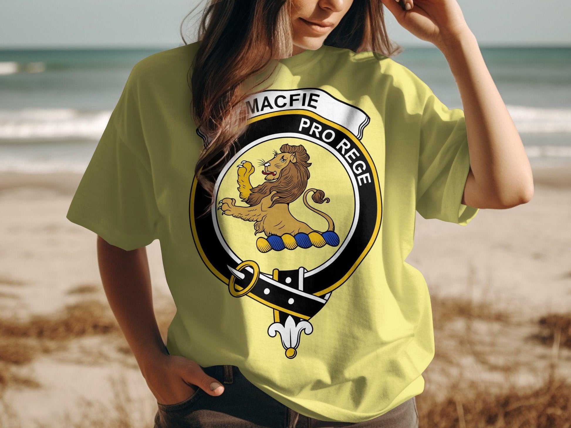 Macfie Clan Crest Authentic Scottish Heritage T-Shirt - Living Stone Gifts