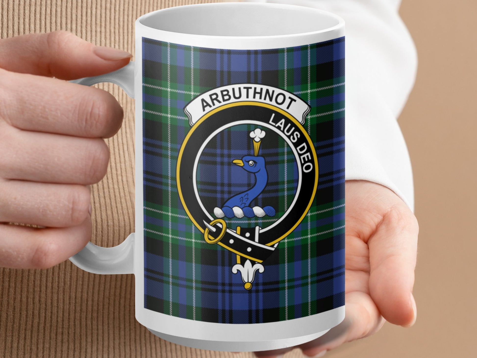 Scottish Clan Arbuthnot Crest Personalized Mug - Living Stone Gifts