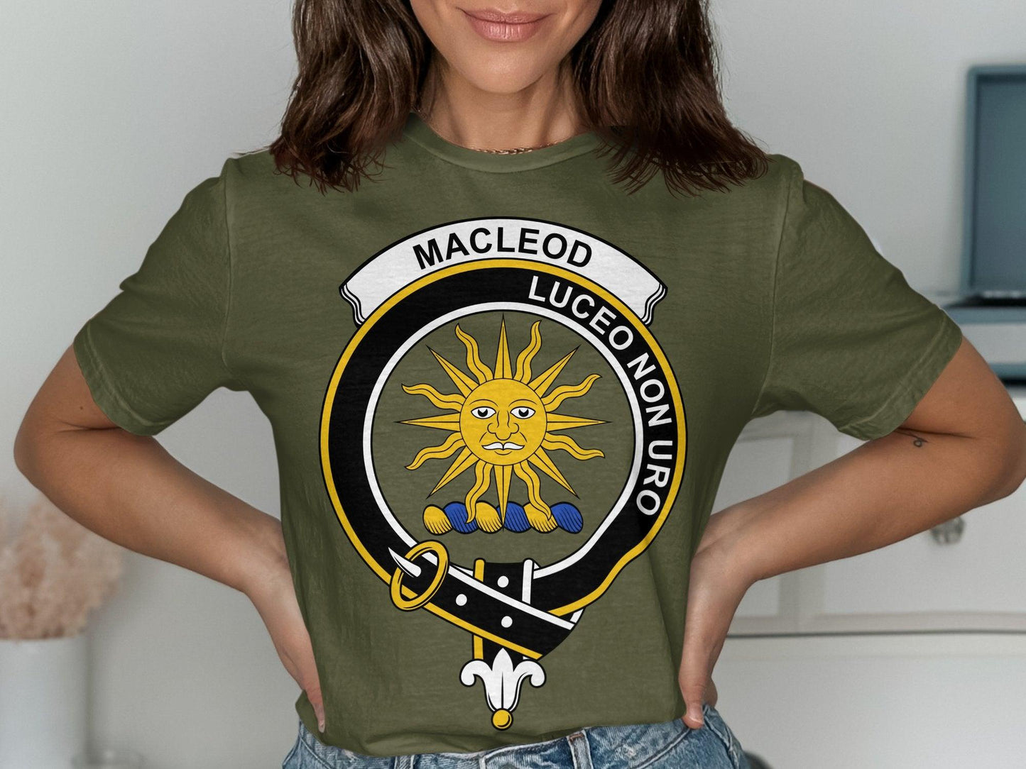 MacLeod Clan Crest T-Shirt Scottish Heritage Design - Living Stone Gifts
