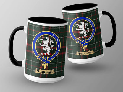 MacDiarmid Clan Crest Tartan Mug - Living Stone Gifts