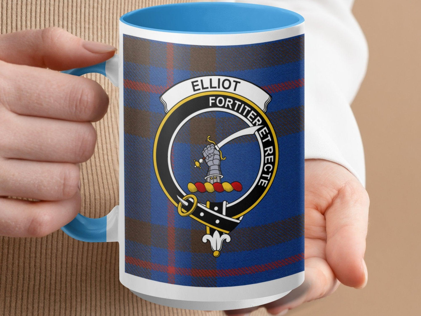Traditional Scottish Heritage Clan Crest Plaid Mug - Living Stone Gifts