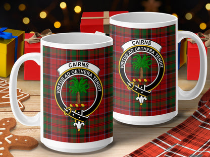 Cairns Scottish Tartan Clan Crest Design Mug - Living Stone Gifts