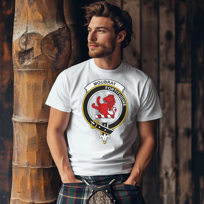 Moubray Scottish Lion Rampant Family Crest T-Shirt - Living Stone Gifts