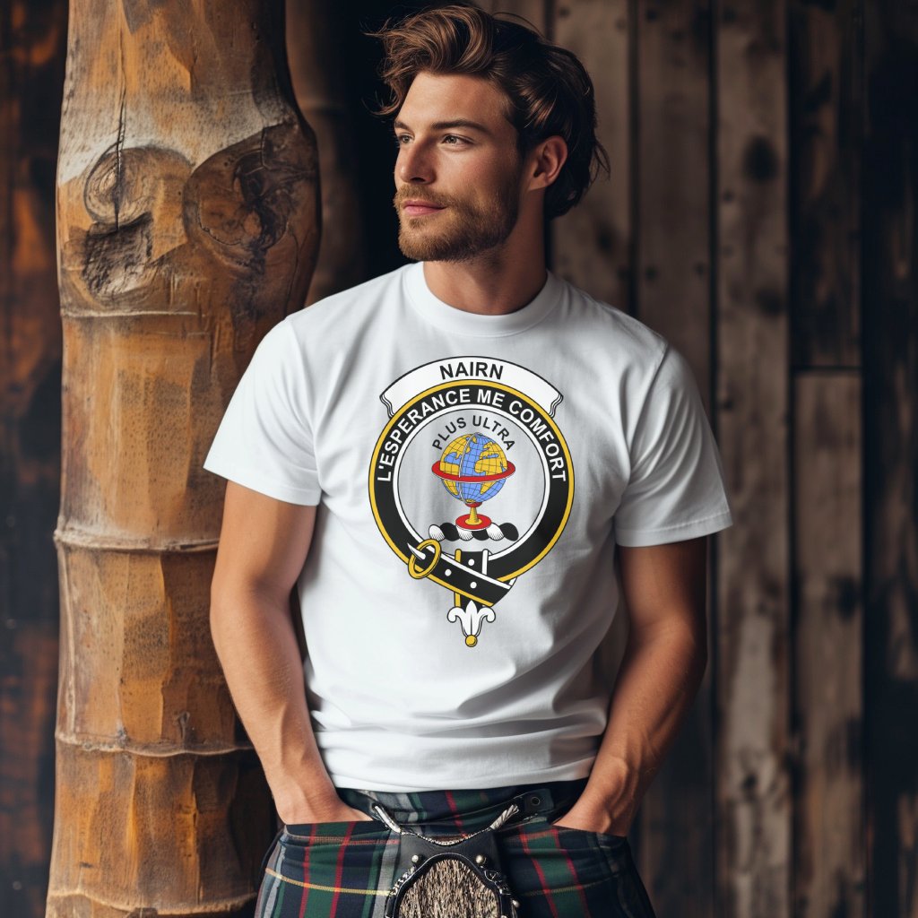 Nairn Scottish Clan Crest L'Esperance Me Comfort T-Shirt - Living Stone Gifts