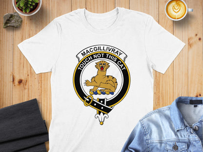 MacGillivray Clan Crest Touch Not This Cat T-Shirt - Living Stone Gifts