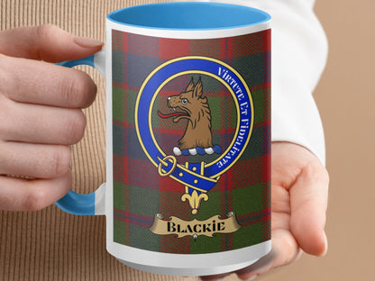 Blackie Clan Crest Tartan Emblem Decorative Mug - Living Stone Gifts