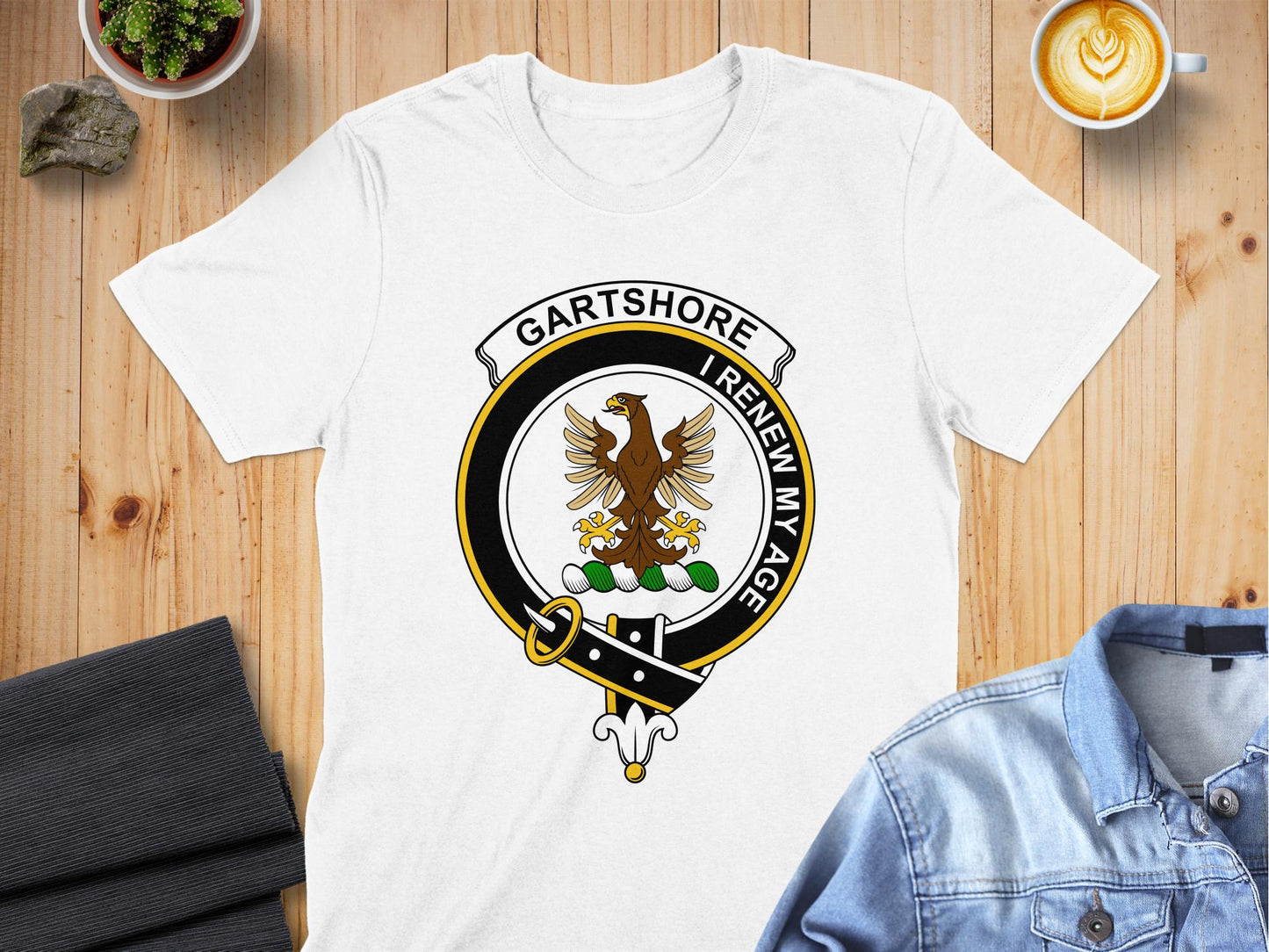 Gartshore Scottish Clan Crest Highland Games T-Shirt - Living Stone Gifts