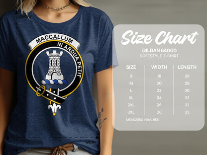 Clan MacCallum Crest High Quality Graphic T-Shirt - Living Stone Gifts