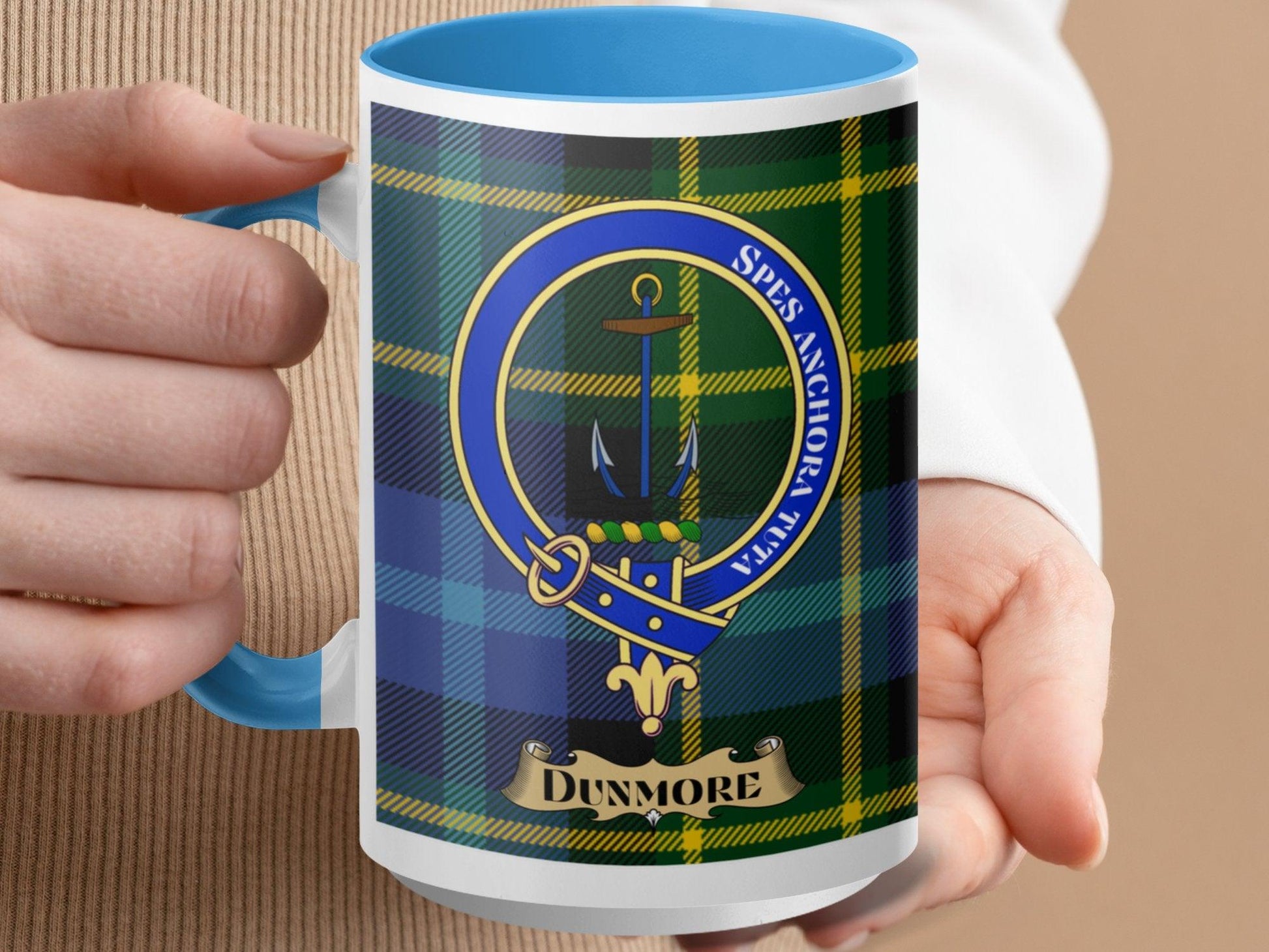 Dunmore Clan Plaid Crest Mug for Scottish Heritage - Living Stone Gifts