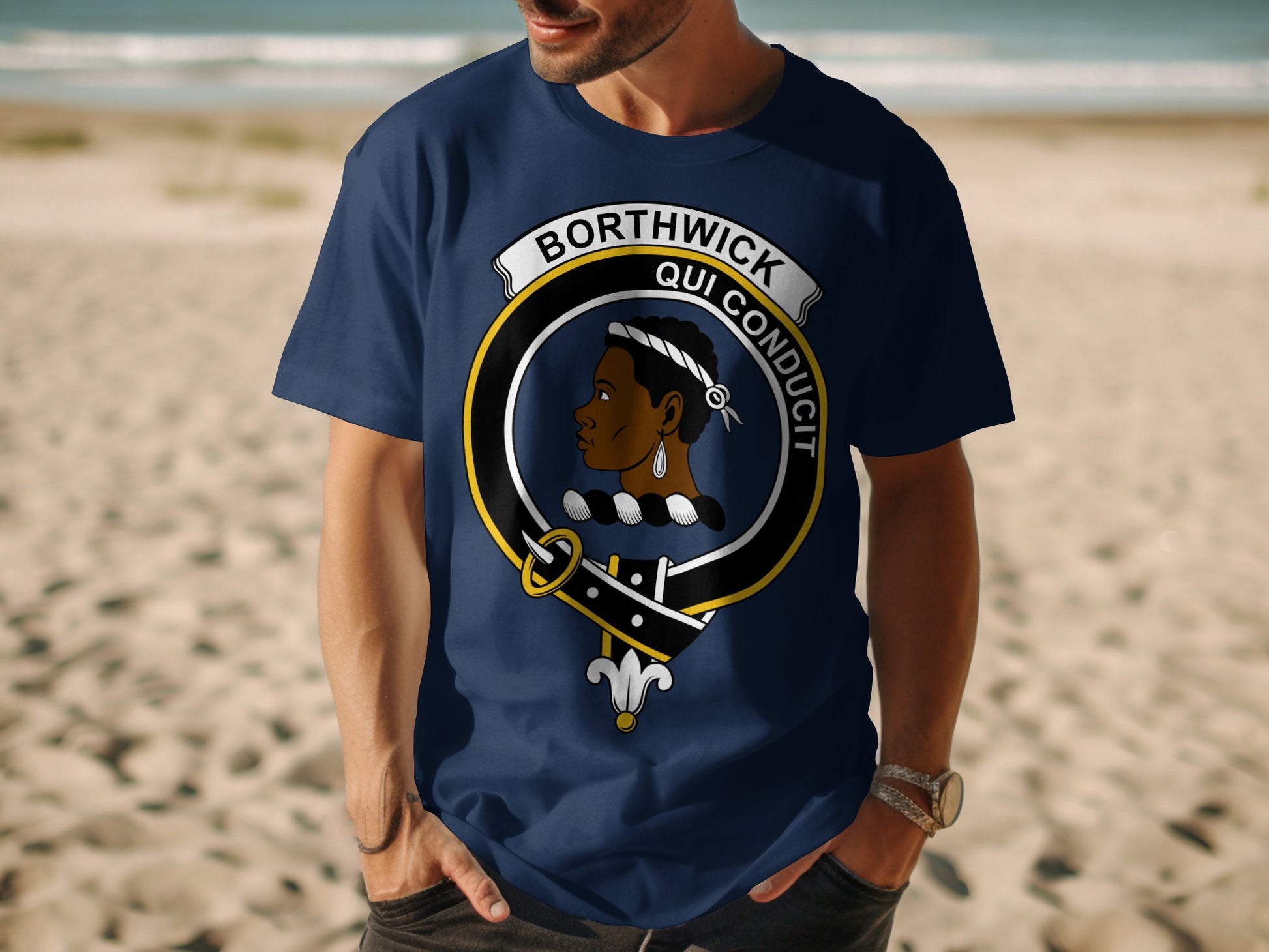 Borthwick Scottish Clan Crest Highland Games T-Shirt - Living Stone Gifts