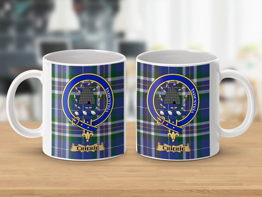 Clan Ferguson Crierie Scottish Tartan Crest Mug - Living Stone Gifts