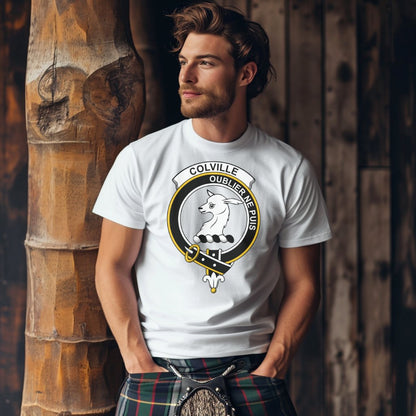 Colville Scottish Clan Crest Highland Games T-Shirt - Living Stone Gifts