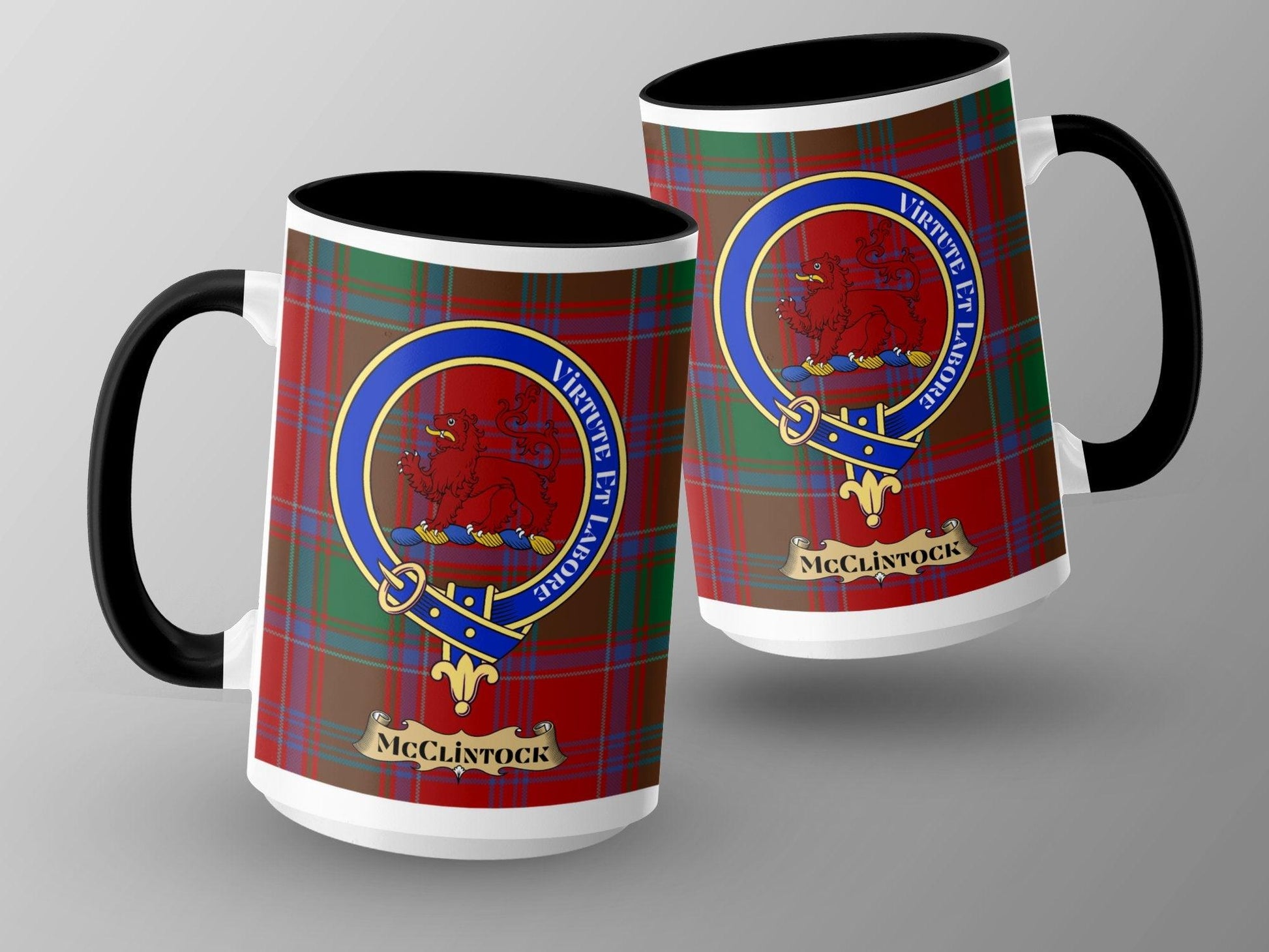 McClintock Scottish Clan Crest Tartan Mug - Living Stone Gifts