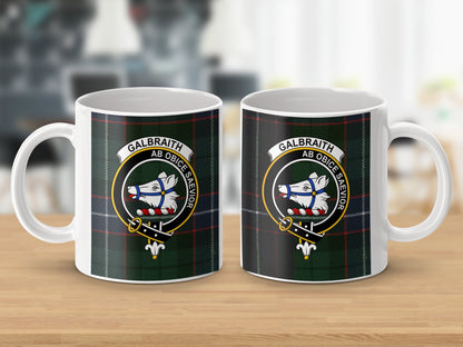 Clan Galbraith Scottish Tartan Crest Mug - Living Stone Gifts