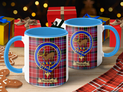 Clan Dingwall Scottish Tartan Crest Mug - Living Stone Gifts