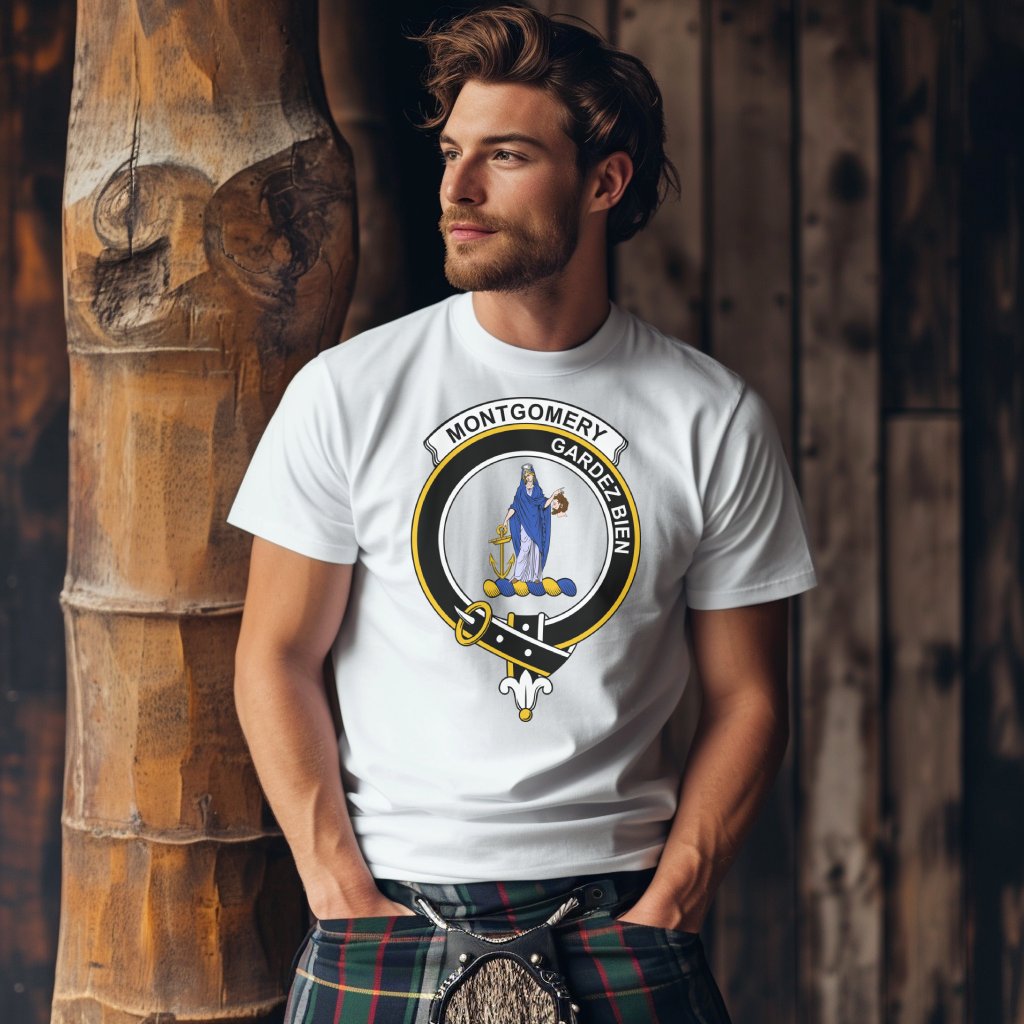 Montgomery Scottish Clan Crest Highland Games T-Shirt - Living Stone Gifts