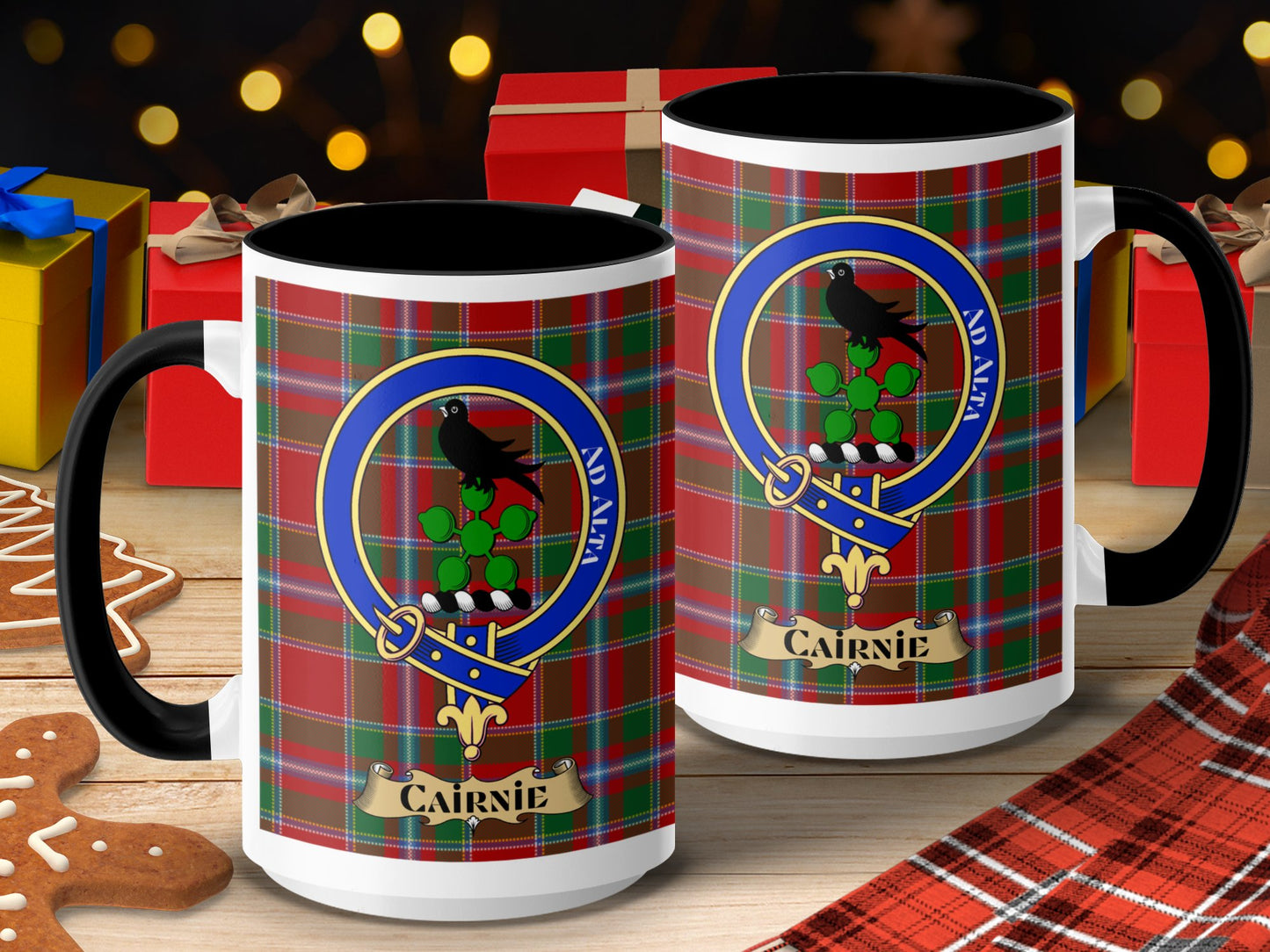 Clan Cairnie Scottish Tartan Crest Mug - Living Stone Gifts