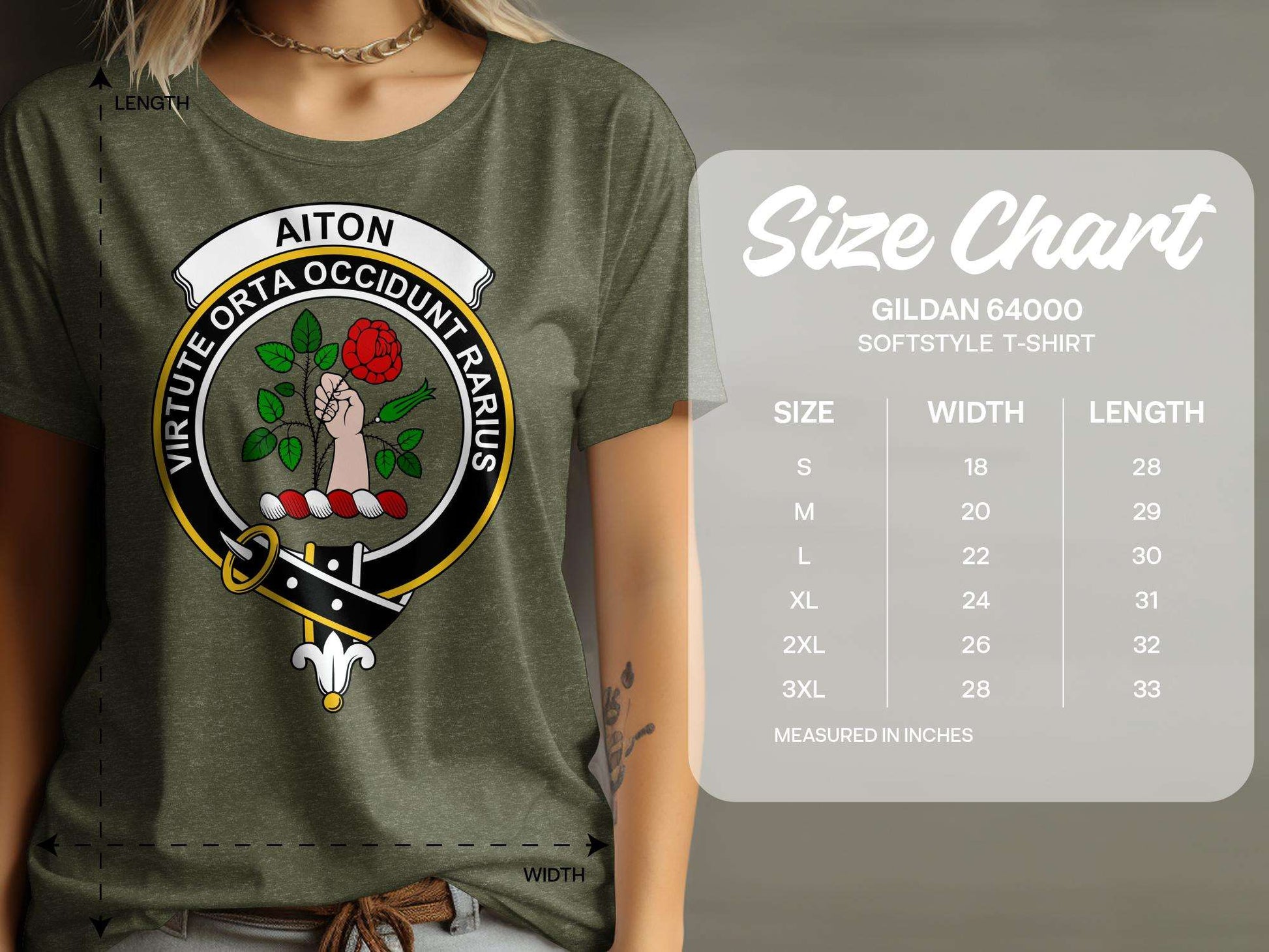 Aiton Scottish Clan Crest T-Shirt Represents Highland Games - Living Stone Gifts